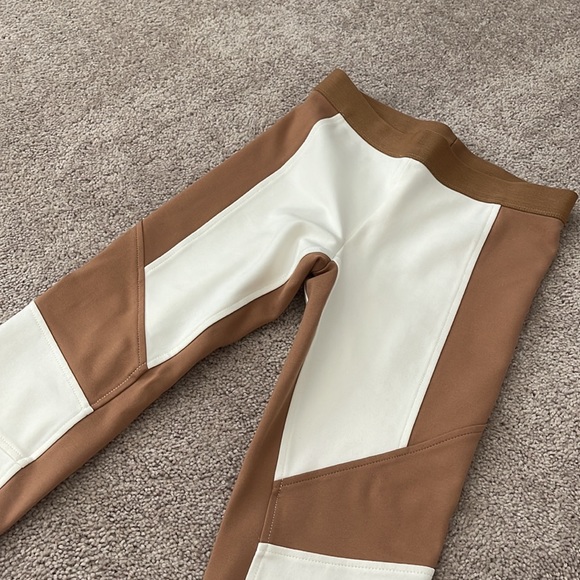 Bcbg maxazria white and brown riding leggings size XS - Picture 2 of 4